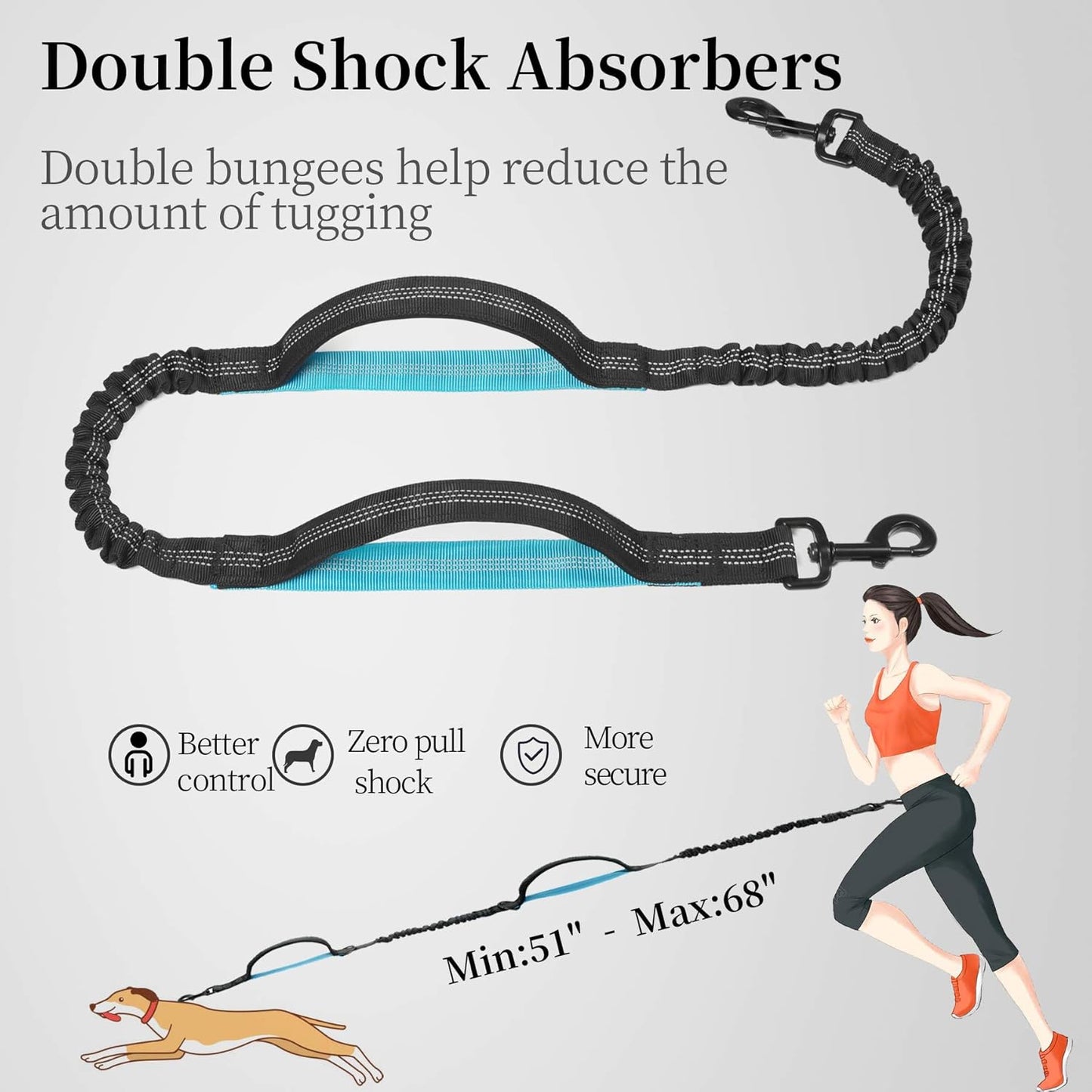 KANIPET Hand free Leash Safe, secure walks